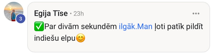 Dalībnieka atsauksme par balss programmu